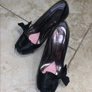 Black patent leather heels